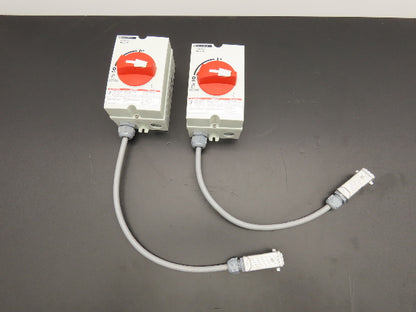 Square D MD3304X Enclosed Manual Motor Disconnect Switch 30A 600VAC  Lot of 2