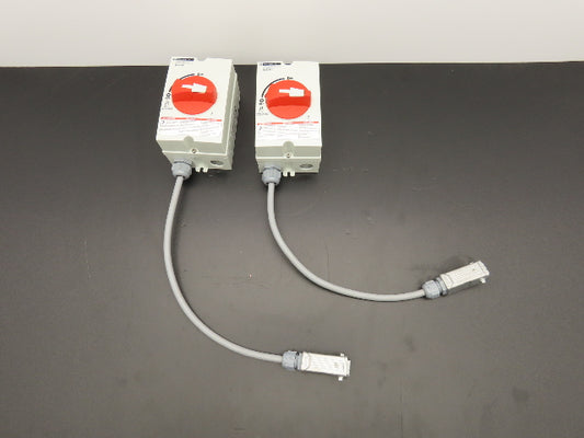 Square D MD3304X Enclosed Manual Motor Disconnect Switch 30A 600VAC  Lot of 2