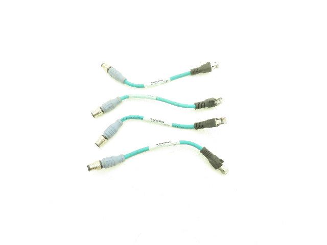 Turck RSSD RJ45S 441-0.2M Industrial Ethernet Cable 4-Pin M12 to RJ45 Lot of 4
