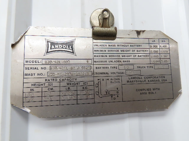 Landoll B30/42E180D Electric Forklift Three Lever Control Unit Lift Tilt Shift