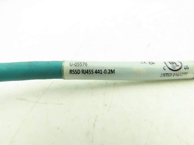 Turck RSSD RJ45S 441-0.2M Industrial Ethernet Cable 4-Pin M12 to RJ45 Lot of 3