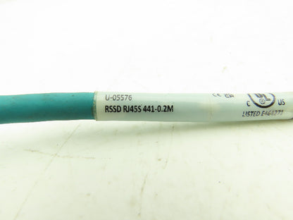 Turck RSSD RJ45S 441-0.2M Industrial Ethernet Cable 4-Pin M12 to RJ45 Lot of 3