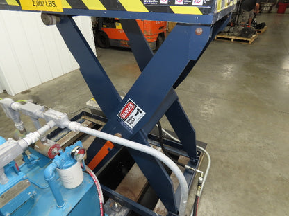 Explosion Proof Hydraulic Scissor Lift Table 2000lb 36" Travel 24x48" Top 3Ph