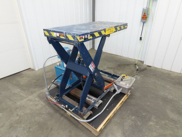 Explosion Proof Hydraulic Scissor Lift Table 2000lb 36" Travel 24x48" Top 3Ph