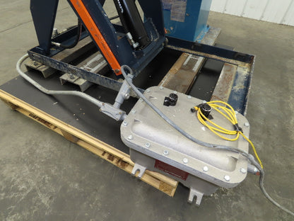 Explosion Proof Hydraulic Scissor Lift Table 2000lb 36" Travel 24x48" Top 3Ph