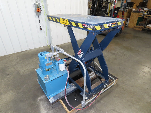 Explosion Proof Hydraulic Scissor Lift Table 2000lb 36" Travel 24x48" Top 3Ph