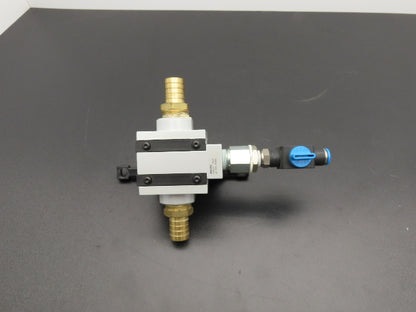 Festo MS6-FRZ Pneumatic Distributor Block R/L Side Plates 3/4" Thread Lot of 4