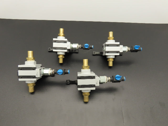 Festo MS6-FRZ Pneumatic Distributor Block R/L Side Plates 3/4" Thread Lot of 4