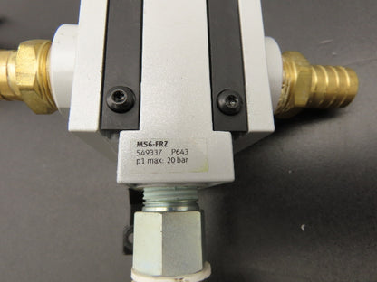 Festo MS6-FRZ Pneumatic Distributor Block R/L Side Plates 3/4" Thread Lot of 4