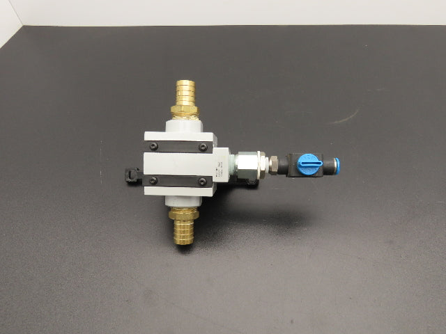 Festo MS6-FRZ Pneumatic Distributor Block R/L Side Plates 3/4" Thread Lot of 4