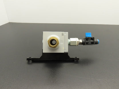 Festo MS6-FRZ Pneumatic Distributor Block R/L Side Plates 3/4" Thread Lot of 4