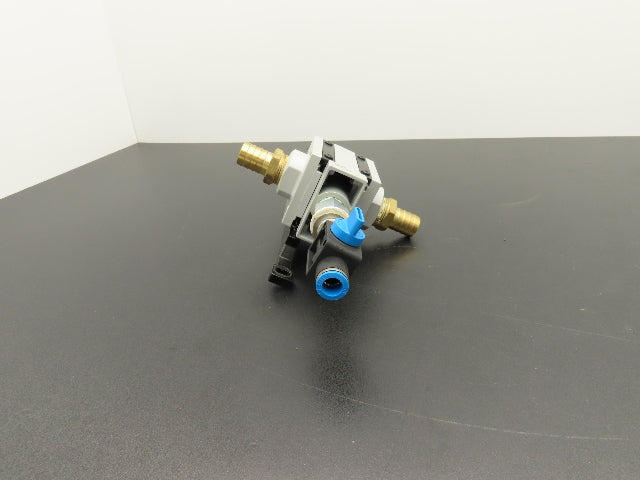 Festo MS6-FRZ Pneumatic Distributor Block R/L Side Plates 3/4" Thread Lot of 4