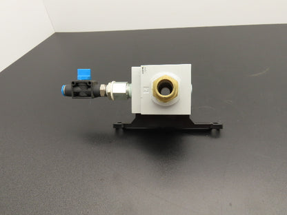 Festo MS6-FRZ Pneumatic Distributor Block R/L Side Plates 3/4" Thread Lot of 4