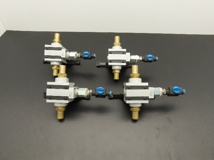 Festo MS6-FRZ Pneumatic Distributor Block R/L Side Plates 3/4" Thread Lot of 4