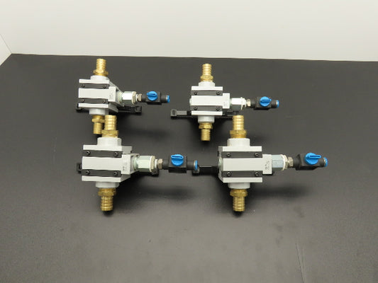 Festo MS6-FRZ Pneumatic Distributor Block R/L Side Plates 3/4" Thread Lot of 4