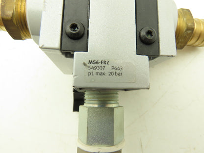 Festo MS6-FRZ Pneumatic Distributor Block 3/4"Side Plates Lot of 4 *Broken Mount