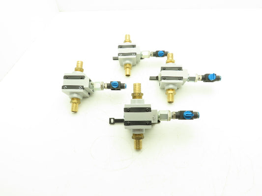 Festo MS6-FRZ Pneumatic Distributor Block 3/4"Side Plates Lot of 4 *Broken Mount