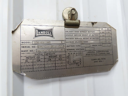 Landoll B30/42E180D Forklift Steering Column Shroud Cover W/Key & Controls