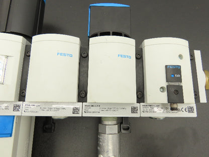 Festo MS6N Air Prep Combo Filter/Separator/Shut-Off Valves Pressure Switch 3/4"
