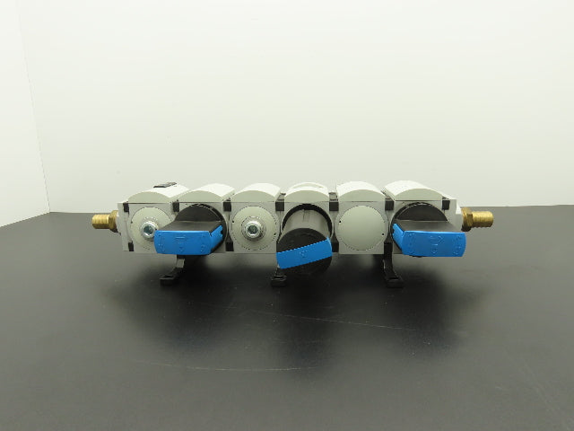 Festo MS6N Air Prep Combo Filter/Separator/Shut-Off Valves Pressure Switch 3/4"