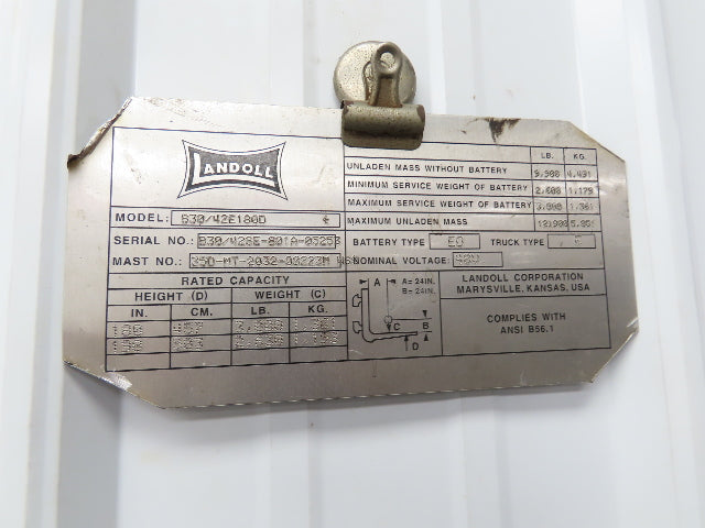 Curtis Albright SW200-262 Landoll Electric Forklift DC Contactor B30/42E180D