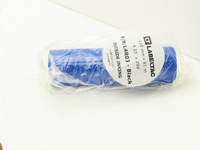 LabelTac L4R03 Black Print Ribbon 4.33x299' Roll, Lot Of 2 Fits LabelTac 4