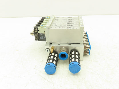 Festo VUVG-B14-M52-MZT-F-1P3 Pneumatic 6-Station Solenoid Valve Manifold 24VDC