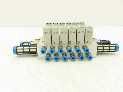 Festo VUVG-B14-M52-MZT-F-1P3 Pneumatic 6-Station Solenoid Valve Manifold 24VDC