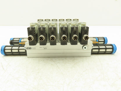 Festo VUVG-B14-M52-MZT-F-1P3 Pneumatic 6-Station Solenoid Valve Manifold 24VDC