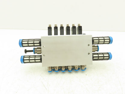 Festo VUVG-B14-M52-MZT-F-1P3 Pneumatic 6-Station Solenoid Valve Manifold 24VDC