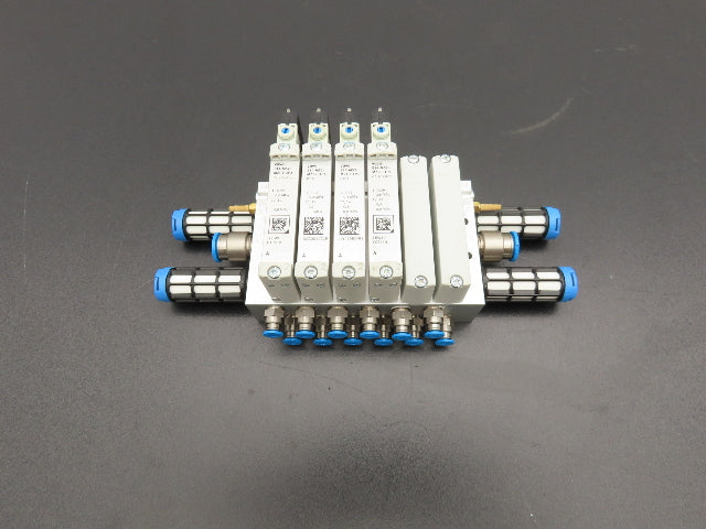 Festo VUVG-B14-M52-MZT-F-1P3  6-Station Solenoid Manifold w/4 Valves 24VDC