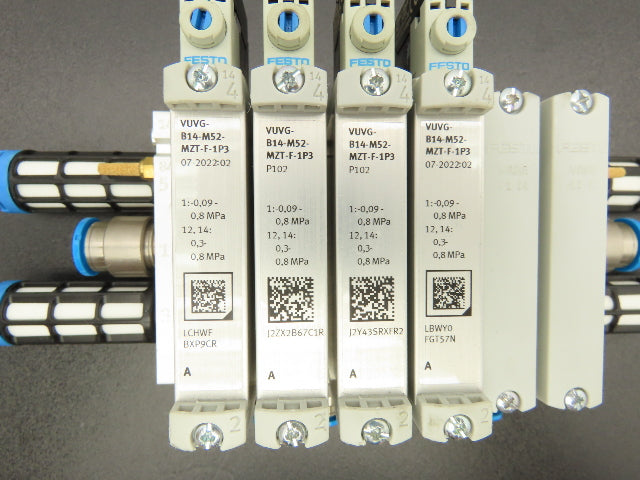 Festo VUVG-B14-M52-MZT-F-1P3  6-Station Solenoid Manifold w/4 Valves 24VDC