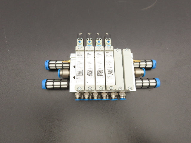 Festo VUVG-B14-M52-MZT-F-1P3  6-Station Solenoid Manifold w/4 Valves 24VDC