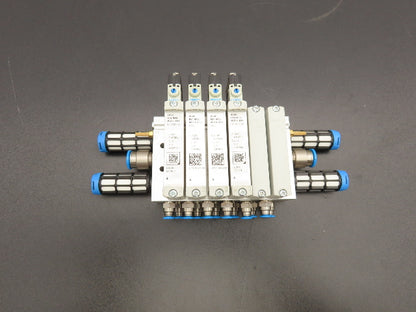 Festo VUVG-B14-M52-MZT-F-1P3  6-Station Solenoid Manifold w/4 Valves 24VDC