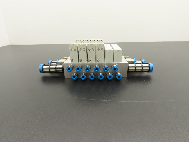 Festo VUVG-B14-M52-MZT-F-1P3  6-Station Solenoid Manifold w/4 Valves 24VDC
