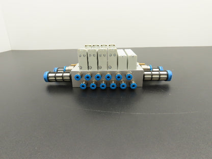 Festo VUVG-B14-M52-MZT-F-1P3  6-Station Solenoid Manifold w/4 Valves 24VDC
