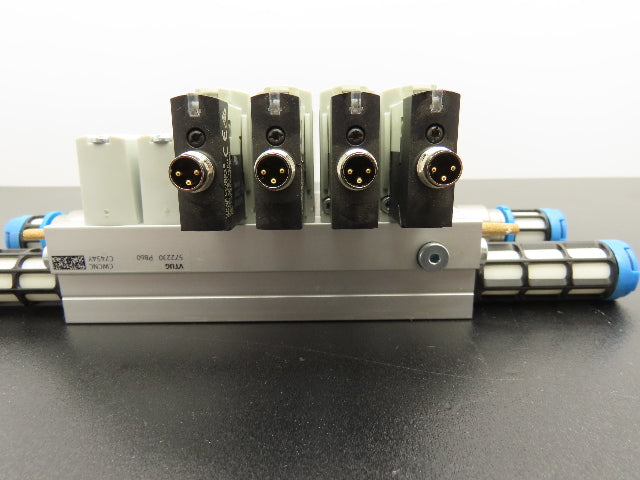Festo VUVG-B14-M52-MZT-F-1P3  6-Station Solenoid Manifold w/4 Valves 24VDC