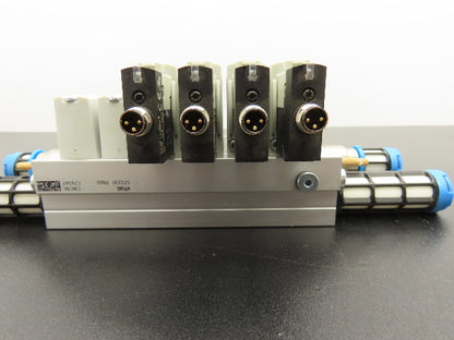 Festo VUVG-B14-M52-MZT-F-1P3  6-Station Solenoid Manifold w/4 Valves 24VDC
