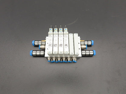 Festo VUVG-B14-M52-MZT-F-1P3  6-Station Solenoid Manifold w/4 Valves 24VDC