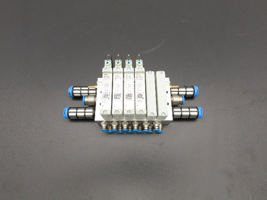 Festo VUVG-B14-M52-MZT-F-1P3  6-Station Solenoid Manifold w/4 Valves 24VDC