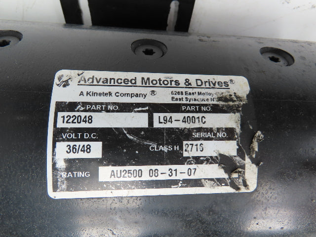 Advanced Motors & Drives L94-4001C Landoll Hydraulic Pump & Motor B30/42E180D