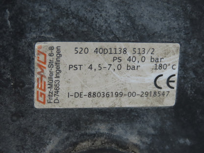 GEMU 520 40D1138 513/2 Pneumatic Diaphragm Actuator Globe Valve DN40 1-1/2"