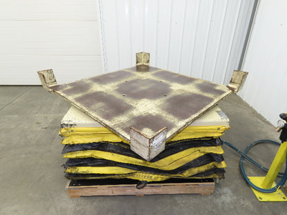 Airfloat Pneumatic Air Scissor Lift Table 4000lbs 48x48" Turntable Top 11 to 25"