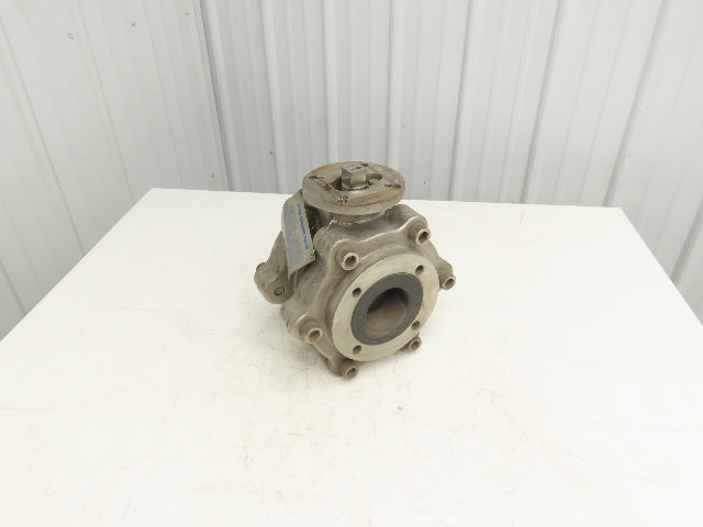 Cerecist CV2-150300-45-CE-SIC 3" Ceramic Ball Valve Silicon Carbide Lined 150psi