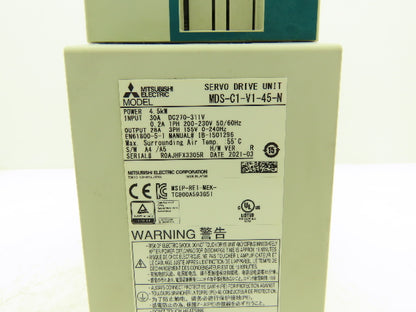 Mitsubishi MDS-C1-V1-45-N Servo Drive 4.5kW 200-230V 1Ph In 155V 28A 0-240Hz Out
