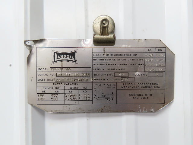 Nidec Drve Systems FL7-4001 Landoll DC Direct Drive Motor 48V B30/42E180D