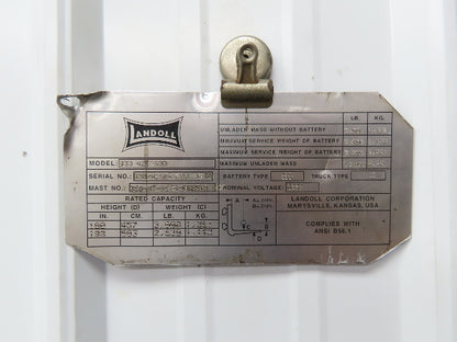 Nidec Drve Systems FL7-4001 Landoll DC Direct Drive Motor 48V B30/42E180D