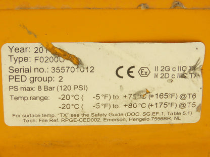 EloMatic F0200U Pneumatic Valve Actuator Rack and Pinion 120psi