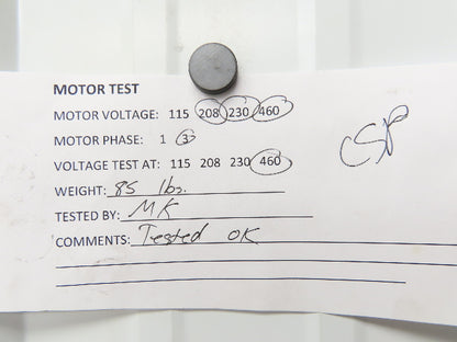 Weg 00336ES3ESA80SL Saw Arbor Motor 3Hp 3500 RPM 230/460V 3PH 80S/MS LH Thread