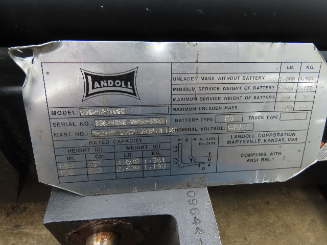 Landoll Bendi Forklift Mast 198" 3-Stage Side Shift Class 2 Electric 3000lbs